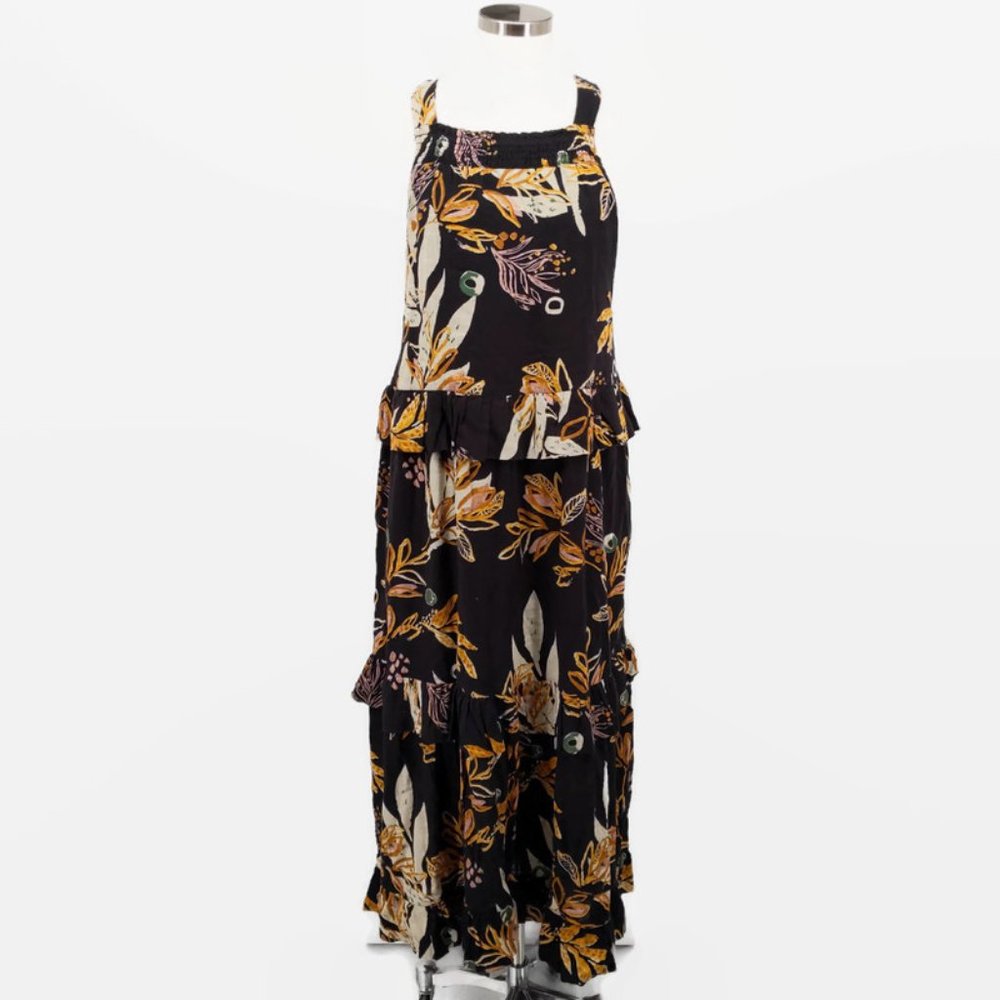 Free Peole Black Anita High/Low Floral Layer Dress - Picture 2 of 8